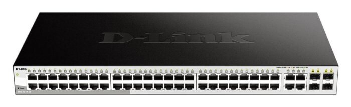 Суич D-Link DGS-1210-52, 48 портов 10/100/1000 Base-T port with 4 x 1000Base-T /SFP ports, управляем, за монтаж в шкаф - Image 1