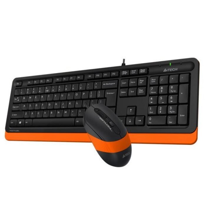 Комплект клавиатура и мишка A4TECH Fstyler F1010, Оранжев - Image 1