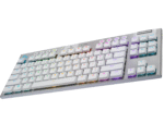 Безжична геймърска механична клавиатура Logitech, G915 TKL White Lightsync RGB, Tactile суичове - Image 3