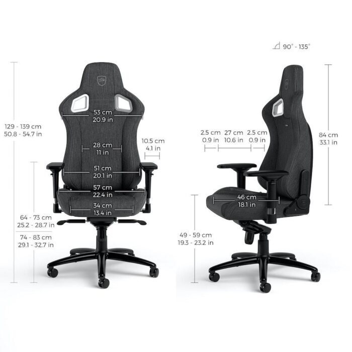 Геймърски стол noblechairs EPIC TX, Grey - Image 8