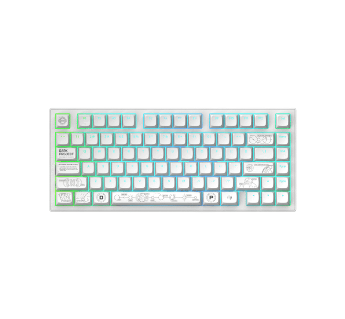 Геймърскa безжична клавиатура Dark Project ALU81A Terra Nova White RGB - Image 1