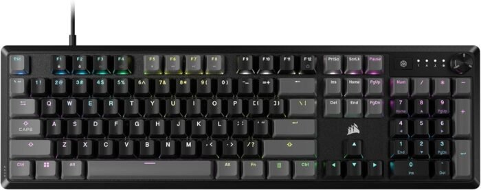 Геймърска механична клавиатура CORSAIR K70 Core RGB Corsair Linear Red Switch - Carbon Gray - Image 1