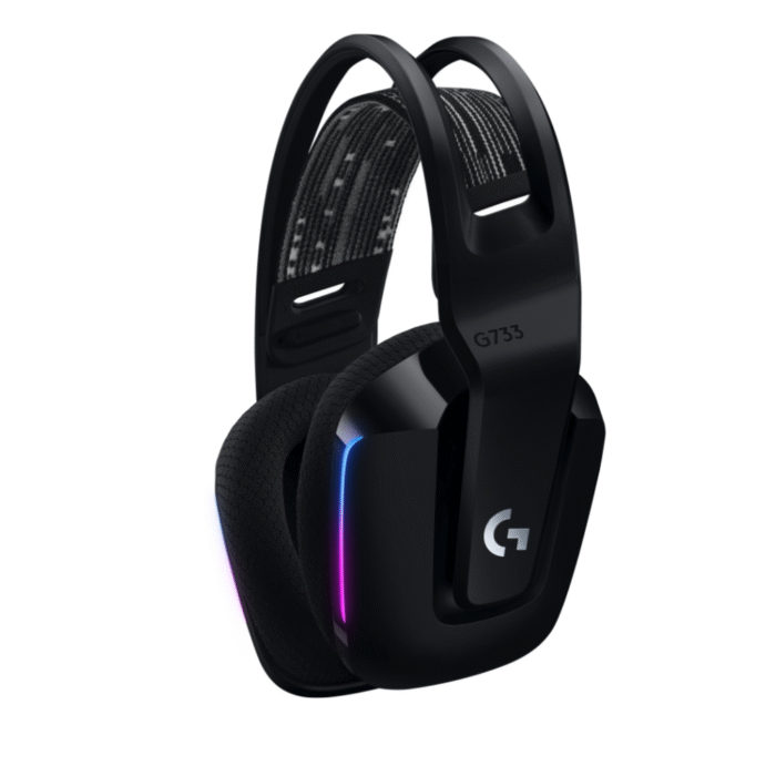 Геймърски слушалки Logitech G733 Lightspeed Wireless RGB, Микрофон, Черни - Image 2