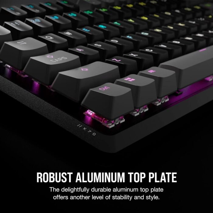Геймърска механична клавиатура CORSAIR K70 Core RGB Corsair Linear Red Switch - Carbon Gray - Image 6