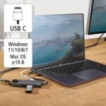 USB-C хъб, 5-портов, 2 x USB-A, 1 x USB-C, 1 x HDMI, 1х LAN, Сив - Image 7