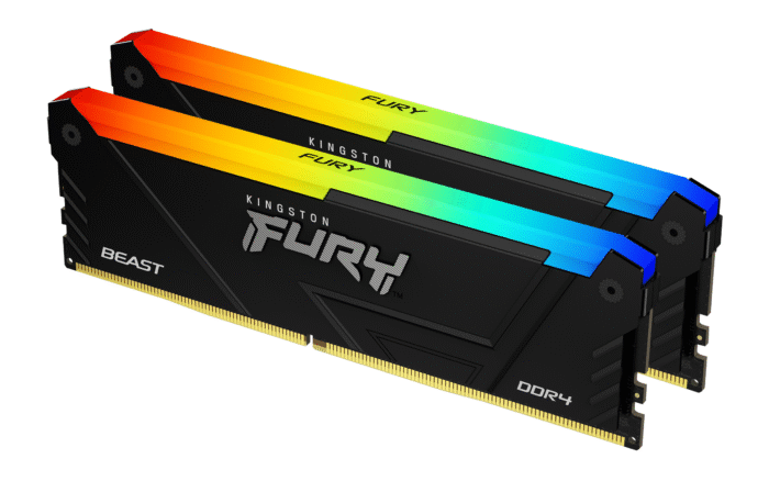 Памет Kingston FURY Beast Black RGB 16GB(2x8GB) DDR4 3200MHz CL16 - Image 1
