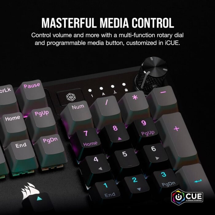 Геймърска механична клавиатура CORSAIR K70 Core RGB Corsair Linear Red Switch - Carbon Gray - Image 5