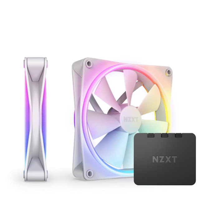 Комплект вентилатори NZXT F140 RGB Duo White 2бр, RGB Контролер - Image 1
