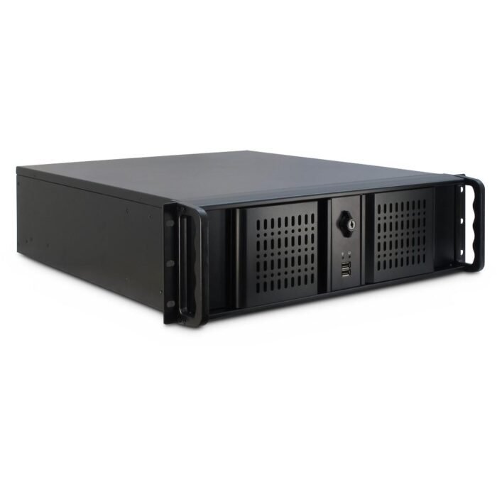 Кутия за сървър InterTech 3U 3098-S, 19", Чернa - Image 1