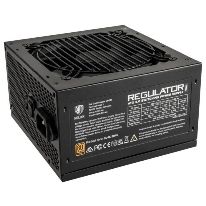 Захранващ блок Kolink Regulator 750W 80+ Gold ATX 3.0 - Image 1