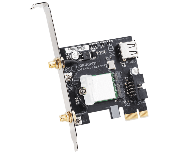 Безжичен PCI Express адаптер Gigabyte GC-WB1733D-I, 2x2 802.11ac 160MHz, Bluetooth 5.0 - Image 2