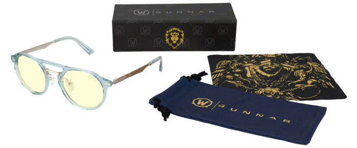 Комплект GUNNAR x World of Warcraft Alliance Edition Blue Crystal - Amber - Очила + калъф - Image 1