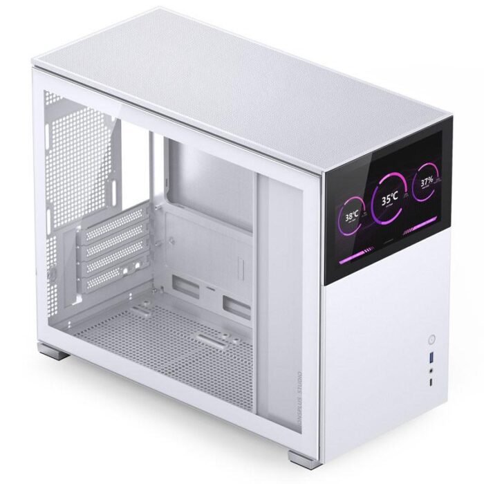 Кутия Jonsbo D31 Screen TG, mATX, Бял - Image 2