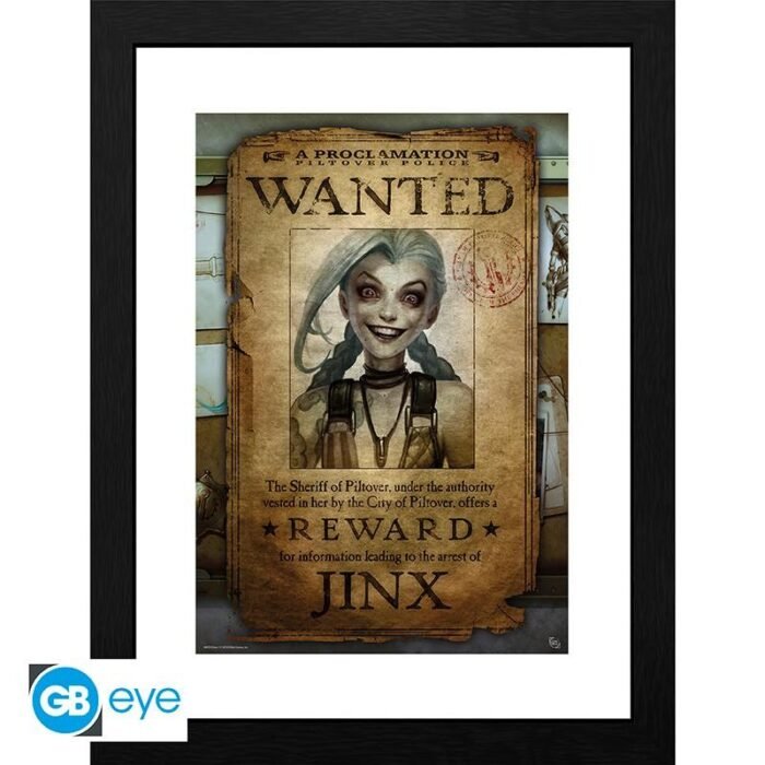 GBEYE LEAGUE OF LEGENDS - Framed print "Jinx Wanted" (30x40) - Image 1