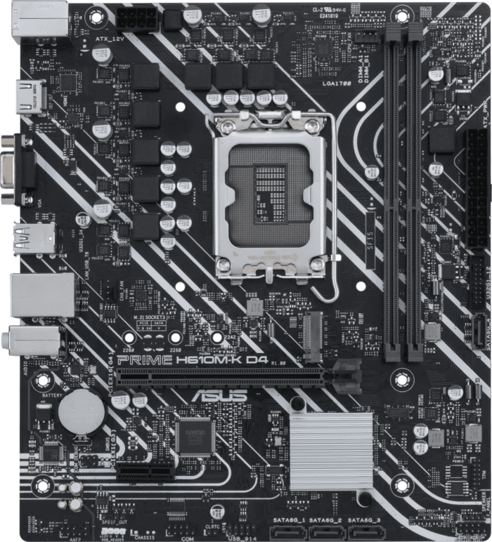 Дънна платка ASUS PRIME H610M-K D4, LGA 1700 mATX - Image 1