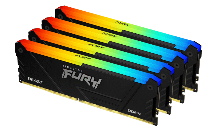 Памет Kingston FURY Beast Black RGB 128GB(4x32GB) DDR4 3200MHz CL16 - Image 1
