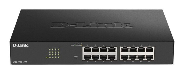 Суич D-Link DGS-1100-16V2, 16 портов 10/100/1000 Gigabit Smart Switch, управляем - Image 1