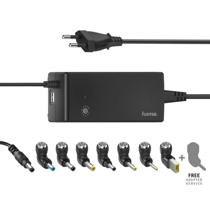 Универсално мрежово зарядно за лаптоп HAMA, изх. 12-22V, 90W, 200004 - Image 1