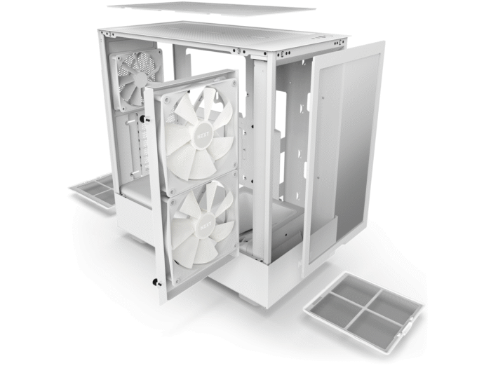 Кутия NZXT H5 Flow RGB Matte White, Mid-Tower - Image 6