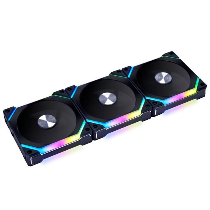 Вентилатори Lian-Li UNI SL120 V2 RGB PWM, 3 броя в комплект, Включен контролер, Черен - Image 1