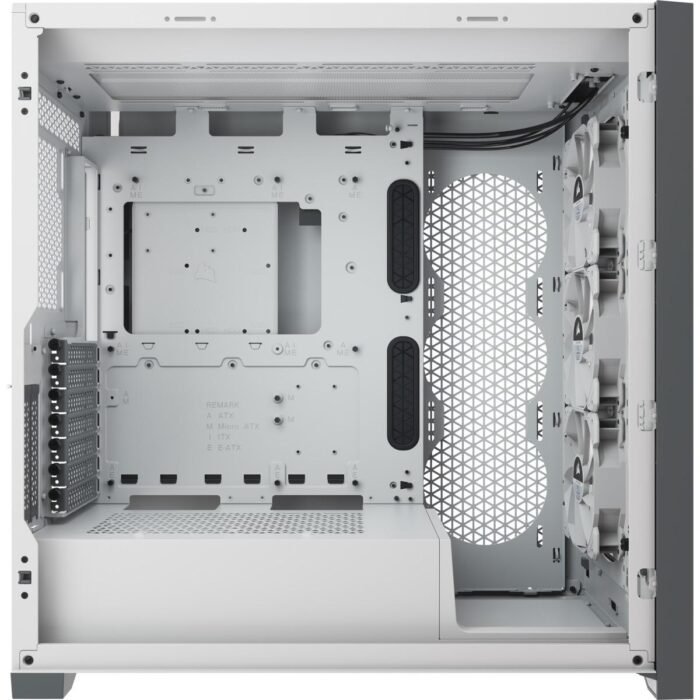 Кутия Corsair iCUE 5000X RGB Mid Tower, Tempered Glass, Бяла - Image 8