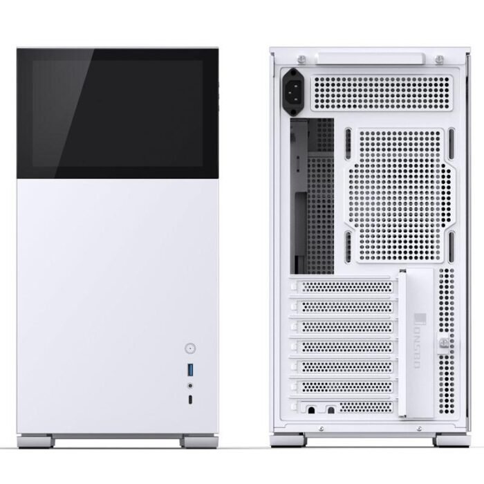 Кутия Jonsbo D41 Screen TG, mATX, Бял - Image 4