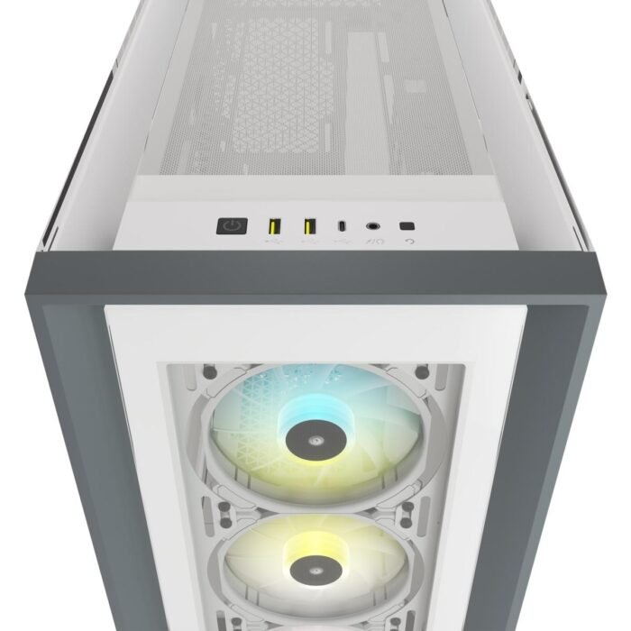 Кутия Corsair iCUE 5000X RGB Mid Tower, Tempered Glass, Бяла - Image 6