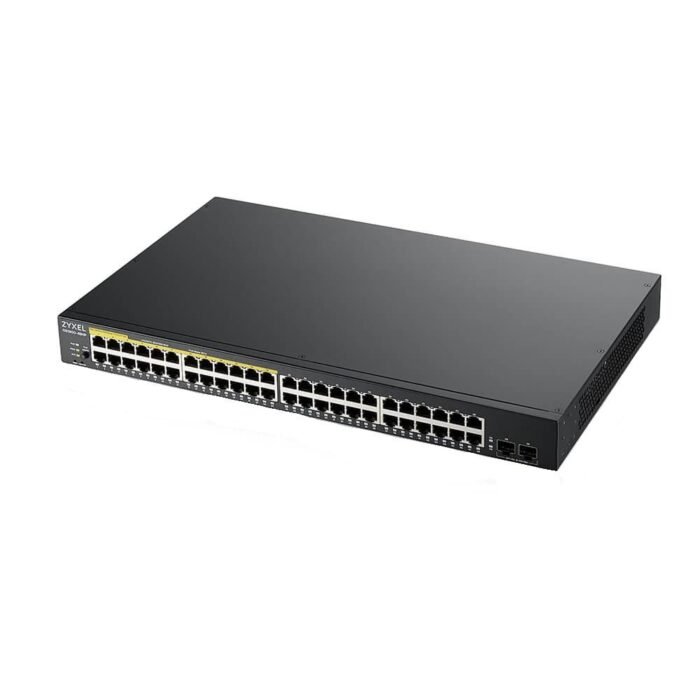 Суич ZYXEL GS1900-48HP, 48 портов управляем, PoE, Gigabit, за монтаж в шкаф - Image 1