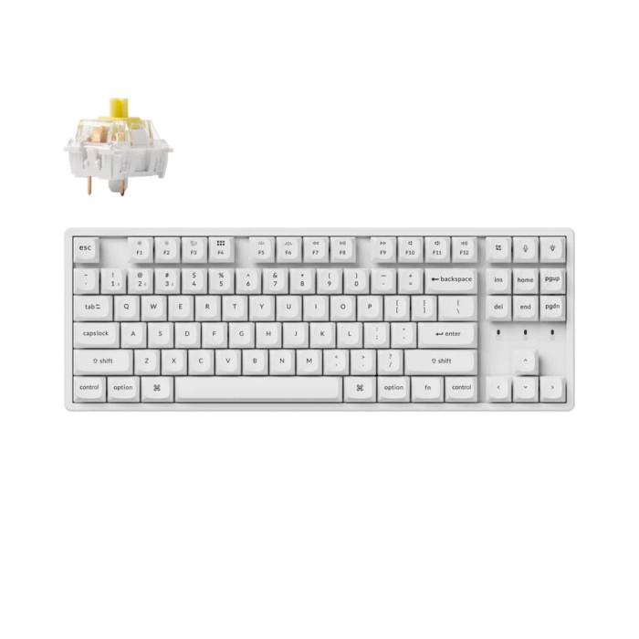 Геймърска механична клавиатура Keychron K8 Pro White K Pro Banana RGB - Image 1