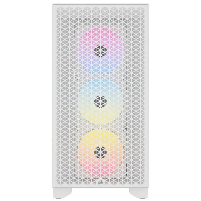Кутия Corsair 3000D RGB Airflow Mid Tower, Бял - Image 2