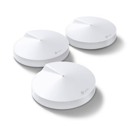 Безжичен рутер TP-Link Deco M5, AC1300, 2.4/5 GHz, 400 - 867 Mbps, Gigabit, (3-pack)