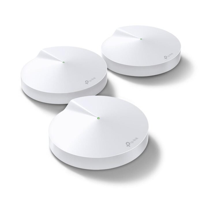 Безжичен рутер TP-Link Deco M5, AC1300, 2.4/5 GHz, 400 -  867 Mbps, Gigabit, (3-pack) - Image 1