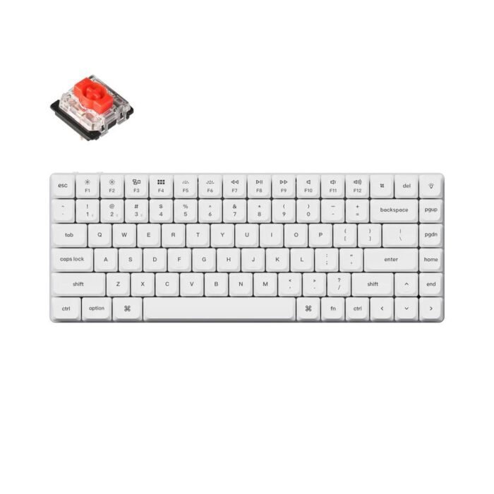 Геймърска механична клавиатура Keychron K3 Pro White QMK/VIA - Red Switch - Image 1