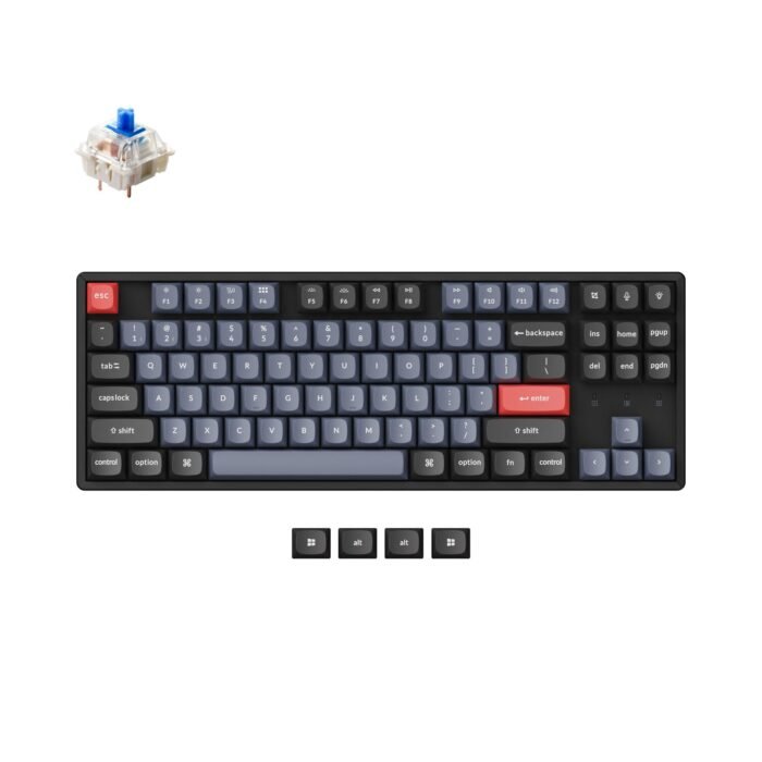 Геймърска механична клавиатура Keychron K8 Pro TKL Gateron G Pro(Hot Swappable) Blue Switch RGB Backlight Aluminium Frame - Image 1