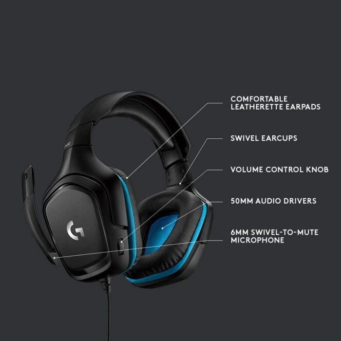 Геймърски слушалки Logitech G432, Микрофон, Черни - Image 2