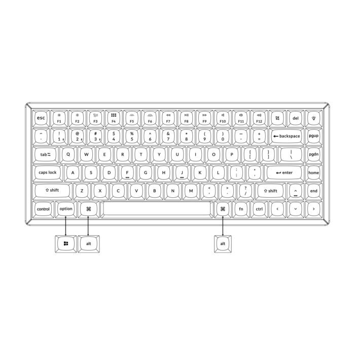 Геймърска механична клавиатура Keychron K2 Pro Hot-Swappable Keychron K Pro Mechanical Brown switch, RGB Backlight Aluminium Frame - Image 2