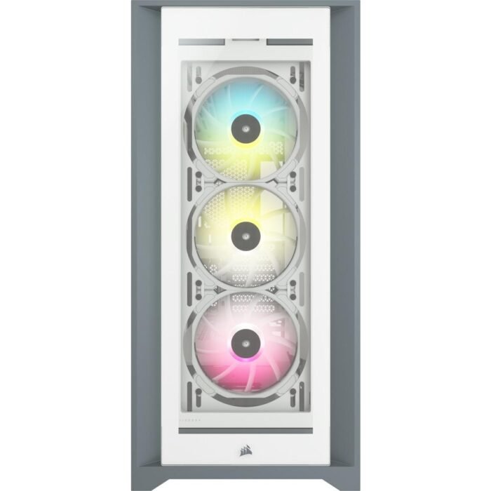 Кутия Corsair iCUE 5000X RGB Mid Tower, Tempered Glass, Бяла - Image 2