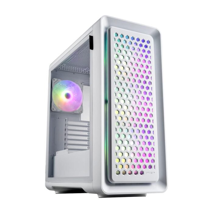 Кутия FSP CUT593, ATX, Ultra-Tower, Type-C, 4 x ARGB 140mm, Бяла - Image 1