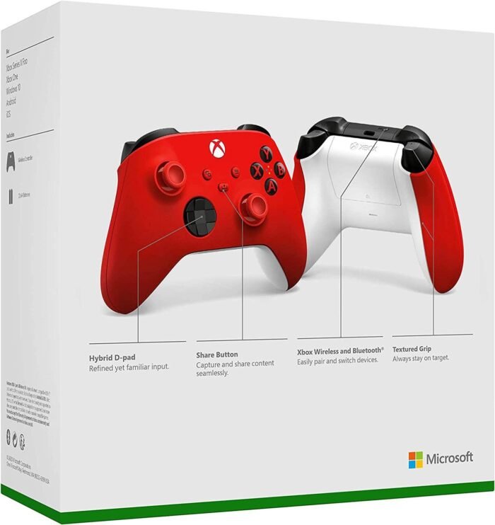Геймърски контролер Microsoft, За Xbox, Безжичен, Червен - Image 3