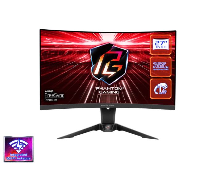 Геймърски Монитор ASRock PG27Q15R2A 27" QHD (2560X1440) 1500R VA - Image 1