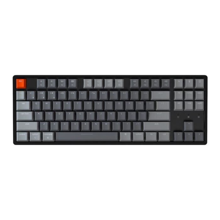 Геймърска Механична клавиатура Keychron K8, Aluminum, Hot-Swappable, TKL Gateron Optical Blue Switch, RGB LED ABS - Image 1