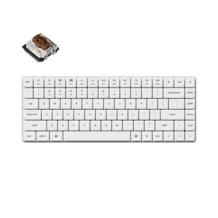 Геймърска механична клавиатура Keychron K3 Pro White QMK/VIA - Brown Brown - Image 1