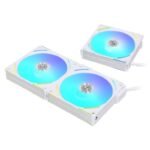 Вентилатори Lian-Li UNI AL120 V2 ARGB PWM, 3 броя в комплект, Включен контролер, Бял - Image 7