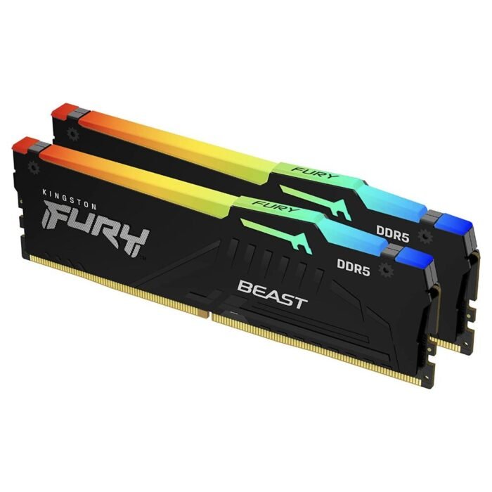 Памет Kingston FURY Beast Black RGB 64GB(2x32GB) DDR5 5600MHz KF556C40BBAK2-64 - Image 1