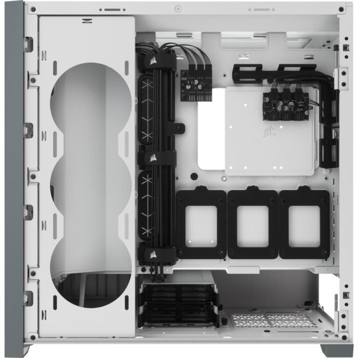 Кутия Corsair iCUE 5000X RGB Mid Tower, Tempered Glass, Бяла - Image 5