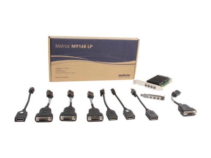 Видео карта MATROX M9148-E1024LAF LP PCIe x16, 4 x mini DP - Image 1