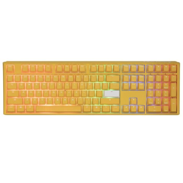 Геймърскa механична клавиатура Ducky One 3 Yellow Full-Size, Cherry MX Red - Image 1