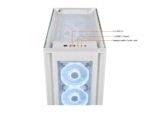 Кутия Corsair iCUE 5000X RGB QL Edition Mid Tower, Tempered Glass, Бяла - Image 3