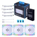 Вентилатори Lian-Li UNI SL120 V2 RGB PWM, 3 броя в комплект, Включен контролер, Бял - Image 10