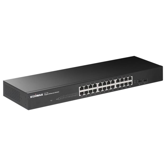 Суич EDIMAX GS-1026, 24x Gigabit порт, 2х SFP порт, за монтиране в шкаф - Image 1